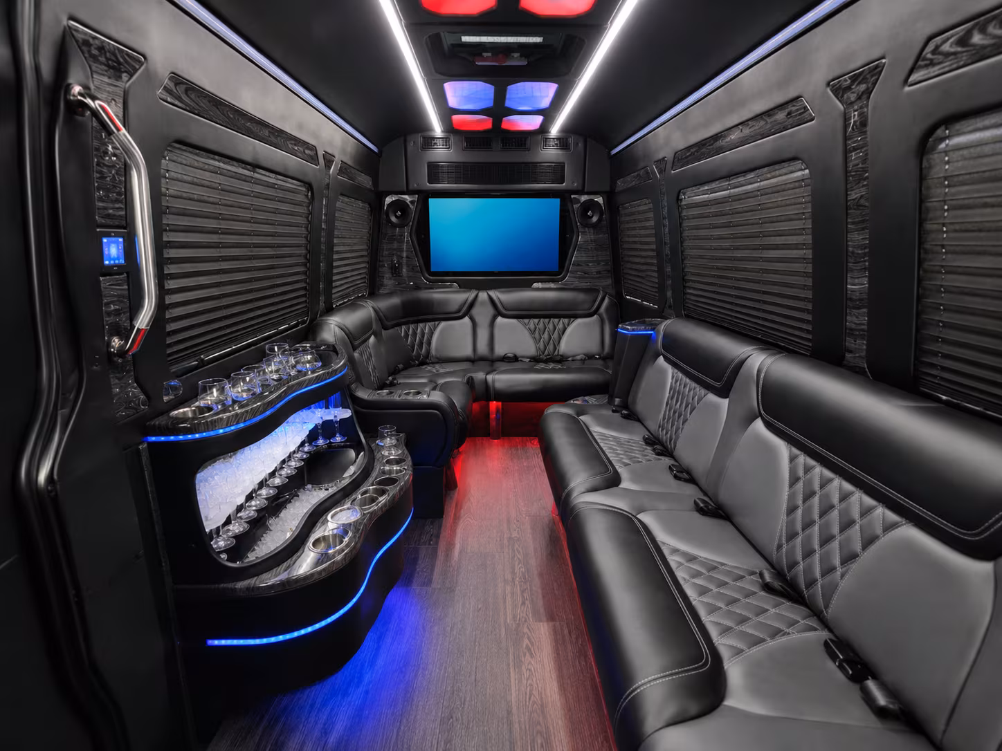 yonkers 30 passenger party bus inside